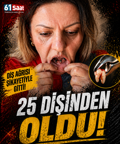 Diş ağrısı şikayetiyle gitti 25 dişinden oldu