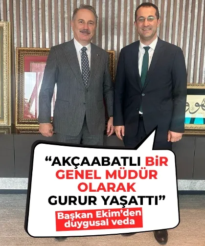 “Akçaabatlı bir genel müdür olarak gurur yaşattı”: Başkan Ekim’den duygusal veda
