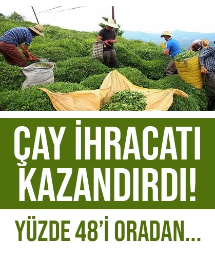 Çay ihracatında dikkat çeken sıçrama!