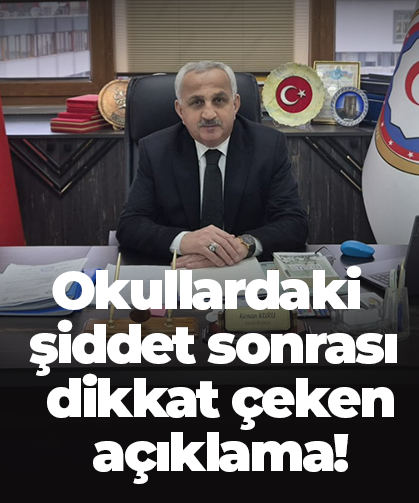 Okullardaki şiddet sonrası dikkat çeken açıklama!