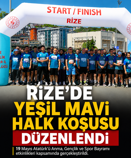 Rize’de Yeşil Mavi Halk Koşusu düzenlendi