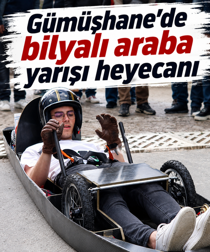 Gümüşhane'de bilyalı araba yarışı heyecanı