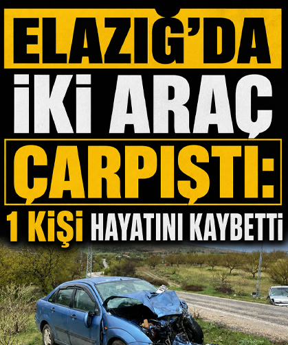 Elazığ’da iki araç çarpıştı: 1 kişi hayatını kaybetti