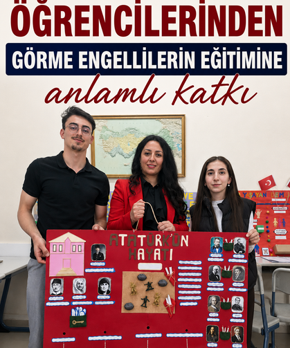 Trabzon Üniversitesi öğrencilerinden görme engellilerin eğitimine anlamlı katkı
