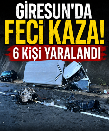 Giresun’da feci kaza: 6 kişi yaralandı