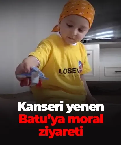 Trabzon’da kanseri yenen Batu’ya LÖSEV’den moral ziyareti