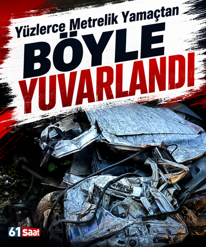 Yüzlerce metrelik yamaçtan böyle yuvarlandı