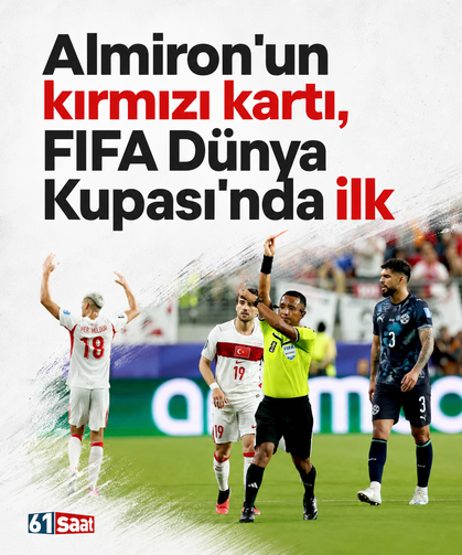 Almiron'un kırmızı kartı, FIFA Dünya Kupası'nda ilk