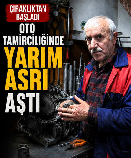 Çıraklıktan başladığı oto tamirciliğinde yarım asrı aştı