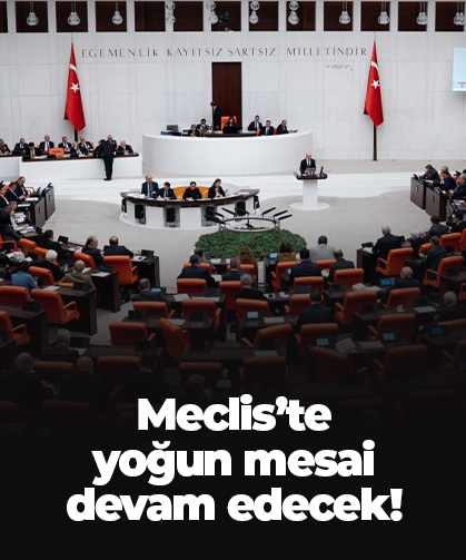 Meclis’te  yoğun mesai  devam edecek!