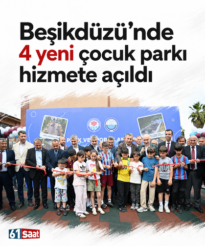 Beşikdüzü’nde 4 yeni çocuk parkı hizmete açıldı