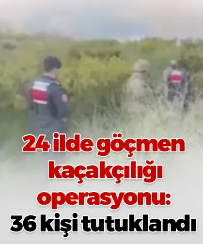 24 ilde göçmen kaçakçılığı operasyonu: 36 kişi tutuklandı