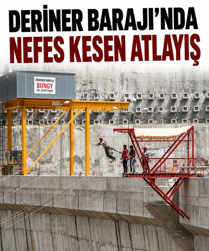 Deriner Barajı’nda nefes kesen atlayış
