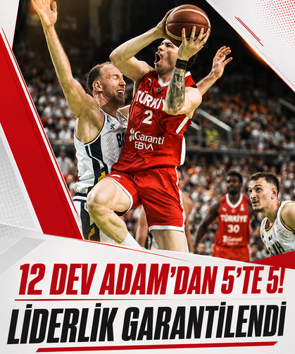 12 Dev Adam’dan 5’te 5! Liderlik garantilendi