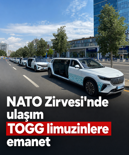 NATO Zirvesi'nde ulaşım TOGG limuzinlere emanet