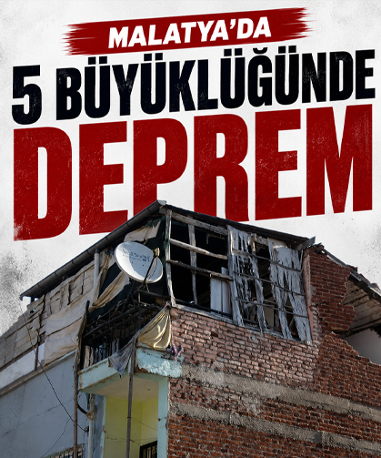 Malatya'da 5 büyüklüğünde deprem