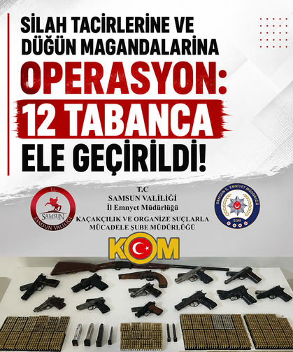 Silah tacirlerine ve düğün magandalarına operasyon: 12 tabanca ele geçirildi