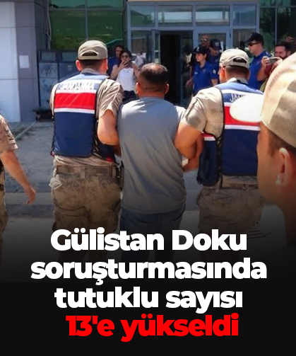 Gülistan Doku soruşturmasında tutuklu sayısı  13'e yükseldi