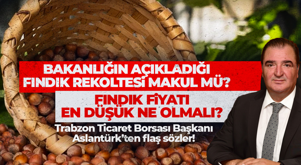 Trabzon Ticaret Sanayi Odası fındık fiyat tahminini açıkladı!