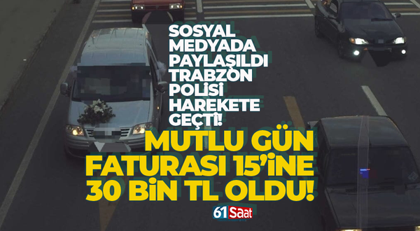 Trabzon'da 15 araç sürücüsüne ceza kesildi!