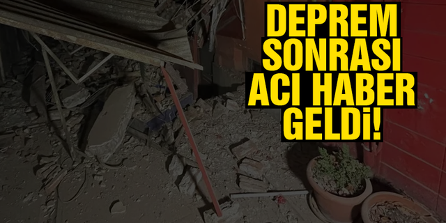 Düzce'de yaşanan depremden acı haber geldi!