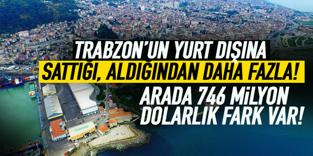 Trabzon'un yurt dışına sattığı, aldığından daha fazla!