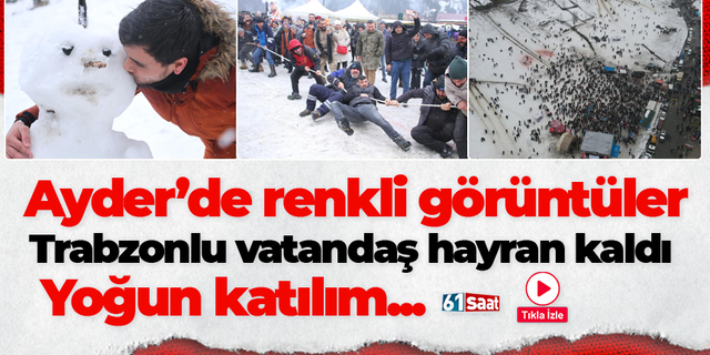 Ayder'de renkli görüntüler! Trabzonlu vatandaş hayran kaldı
