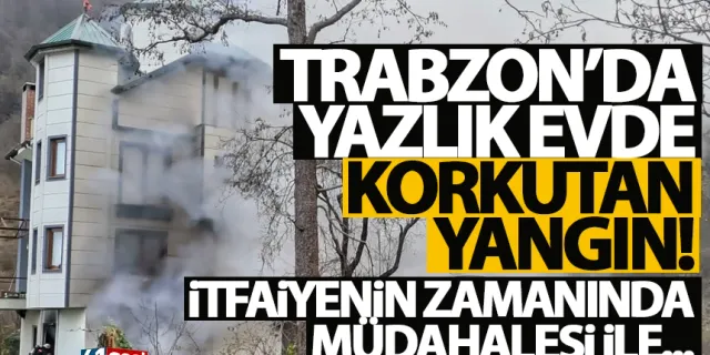 Trabzon'da yazlık evde, yangın...