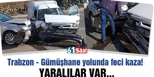 Trabzon - Gümüşhane yolunda feci kaza yaralılar var