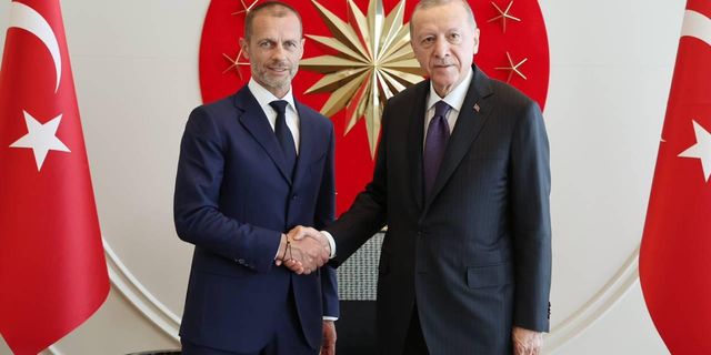 Cumhurbaşkanı Erdoğan UEFA Başkanı ile görüştü