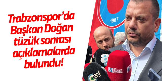 Trabzonspor Başkanı Ertuğrul Doğan kongre sonrası açıklamalarda bulundu!