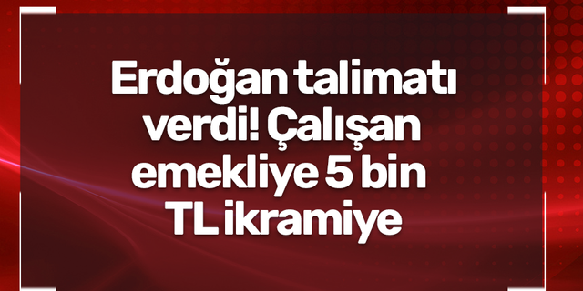 Erdoğan talimatı verdi! Çalışan emekliye 5 bin TL ikramiye