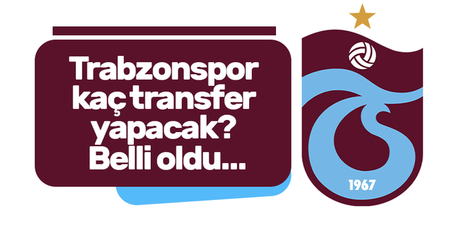 Trabzonspor kaç transfer yapacak? Belli oldu…