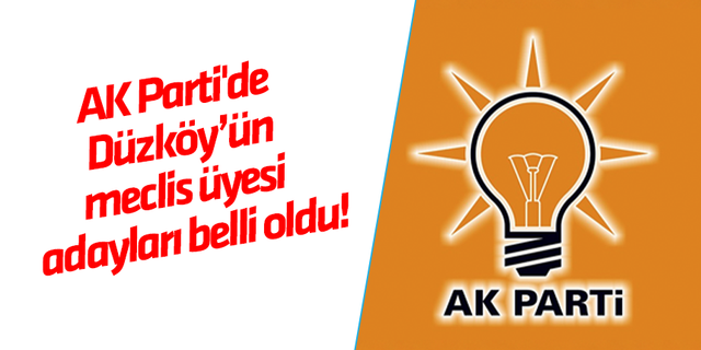 AK Parti'de Düzköy'ün meclis üyesi adayları belli oldu!