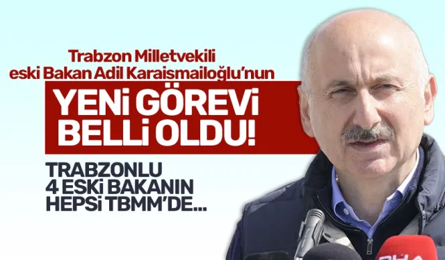 Trabzon Milletvekili eski Bakan Adil Karaismailoğlu'nun yeni görevi belli oldu...