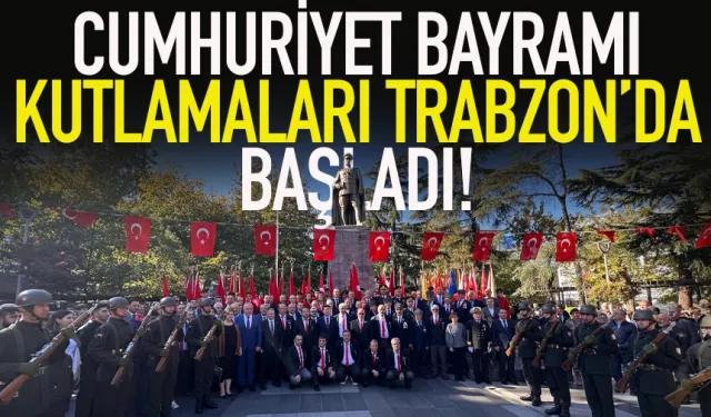 29 Ekim Cumhuriyet Bayramı kutlamaları Trabzon'da başladı...