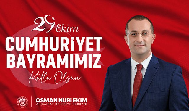 Akçaabat Belediyesi, 29 Ekim Cumhuriyet Bayramı Kutlama Mesajı