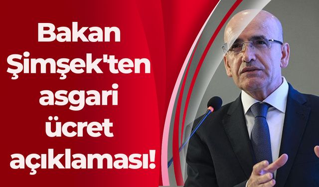 Bakan Şimşek'ten asgari ücret açıklaması!