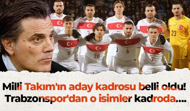 Milli Takım'ın aday kadrosu belli oldu! Trabzonspor'dan o isimler kadroda….