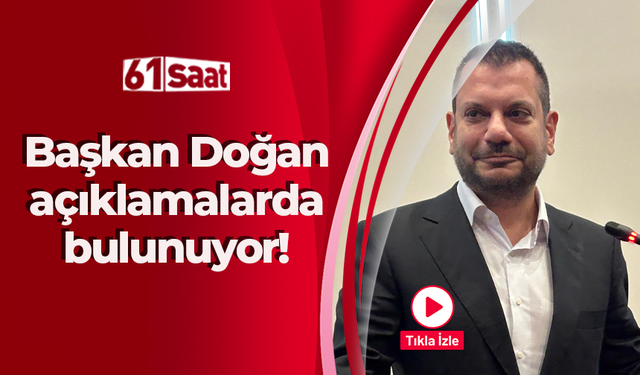 Trabzonspor Başkanı Ertuğrul Doğan açıklamalarda bulunuyor