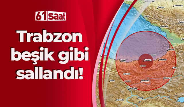 Trabzon beşik gibi sallandı! Korkutan deprem