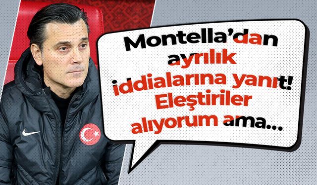 Montella’dan ayrılık iddialarına yanıt! Eleştiriler alıyorum ama…