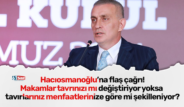 Kuzey Yıldızı Trabzonsporlular Derneği'nden, TFF Başkanı Hacıosmanoğlu'na flaş çağrı!