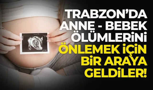 Trabzon'da anne - bebek ölümleri ile ilgili kritik toplantı...