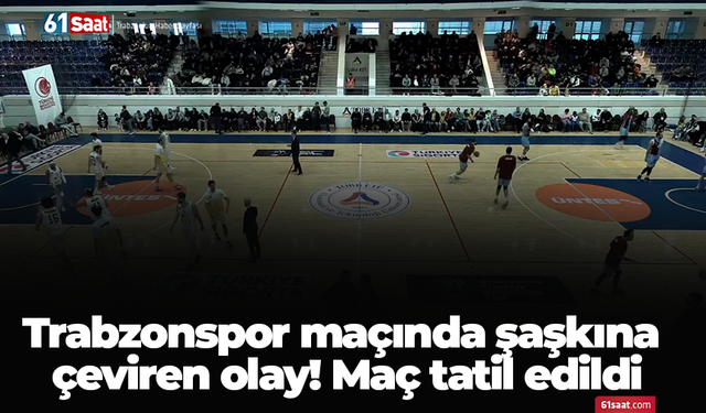 Trabzonspor maçında şaşkına çeviren olay! Maç tatil edildi