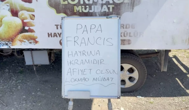 Papa için lokma döktürdüler!