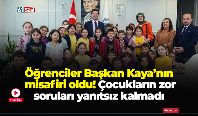 Öğrenciler Başkan Kaya’nın misafiri oldu! Çocukların zor soruları yanıtsız kalmadı