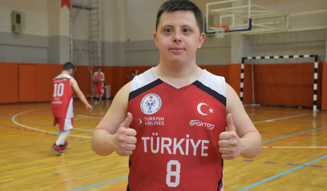 Trabzon'da Down sendromlu milli basketbolcunun hayali...