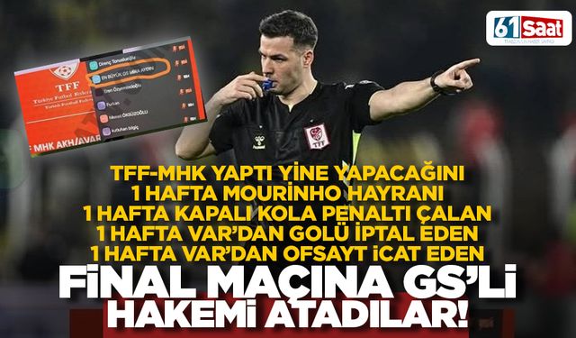 MHK yaptı yine yapacağını şimdi de Galatasaraylı hakem yollandı