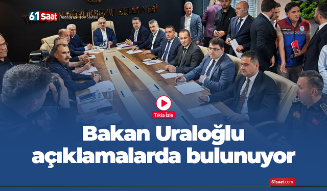Bakan Abdulkadir Uraloğlu açıklamalarda bulunuyor